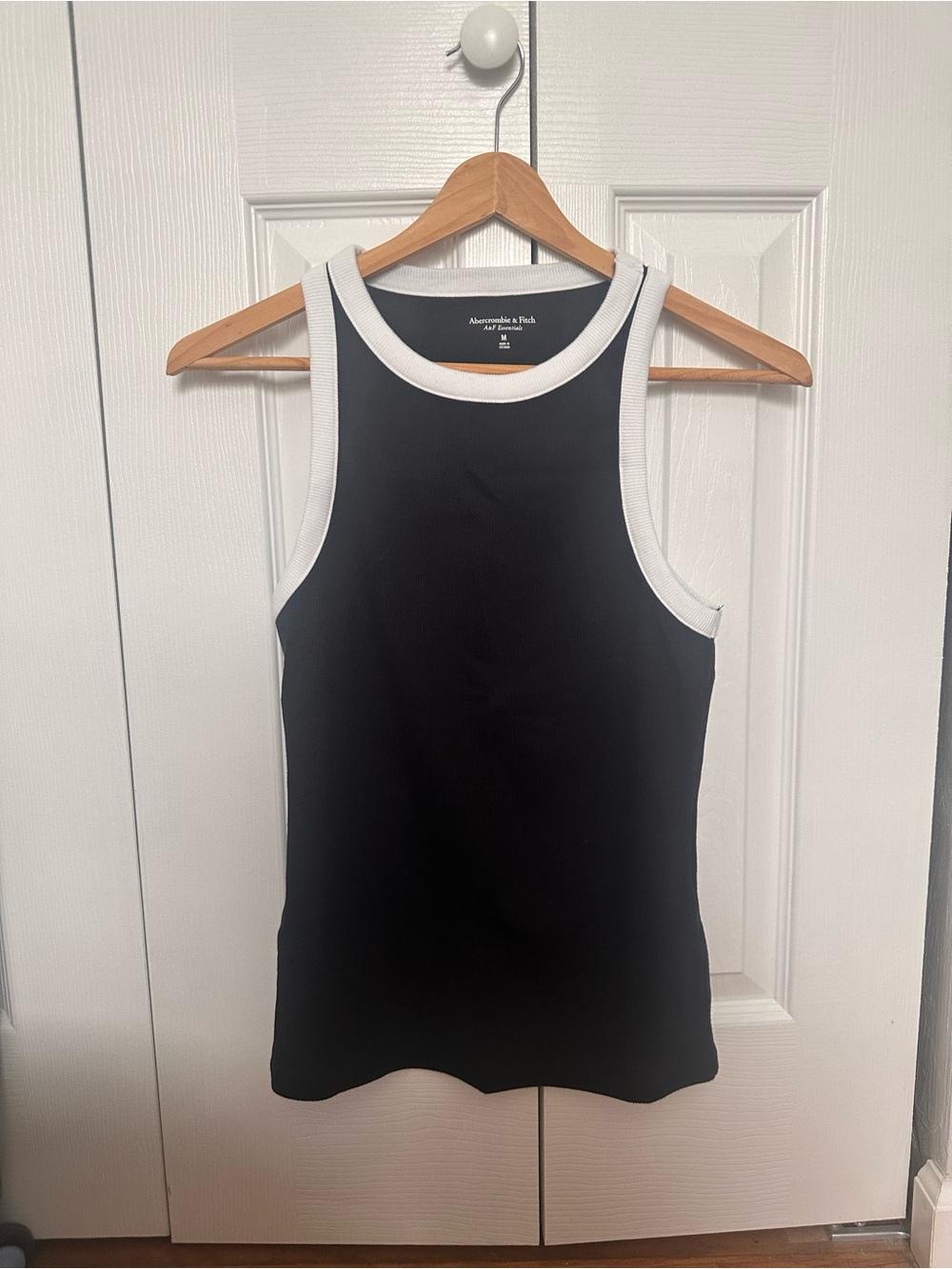 Abercrombie & Fitch Black Tank with White Trim